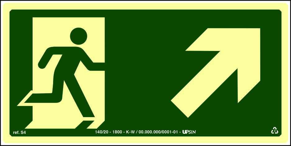 Placa Saída diagonal à direita — S4
